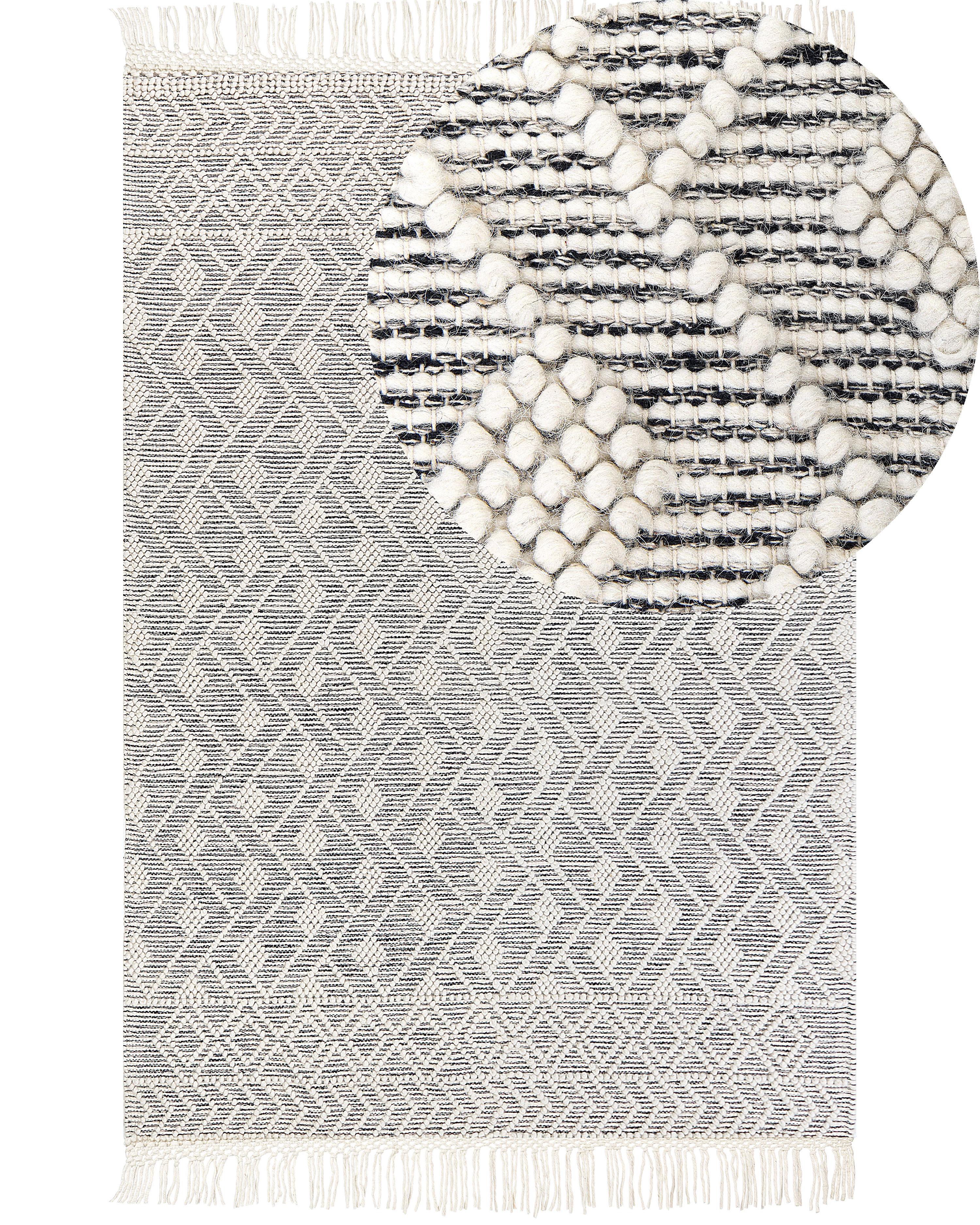 Rug KAVAK Black 160 x 230 cm Wool