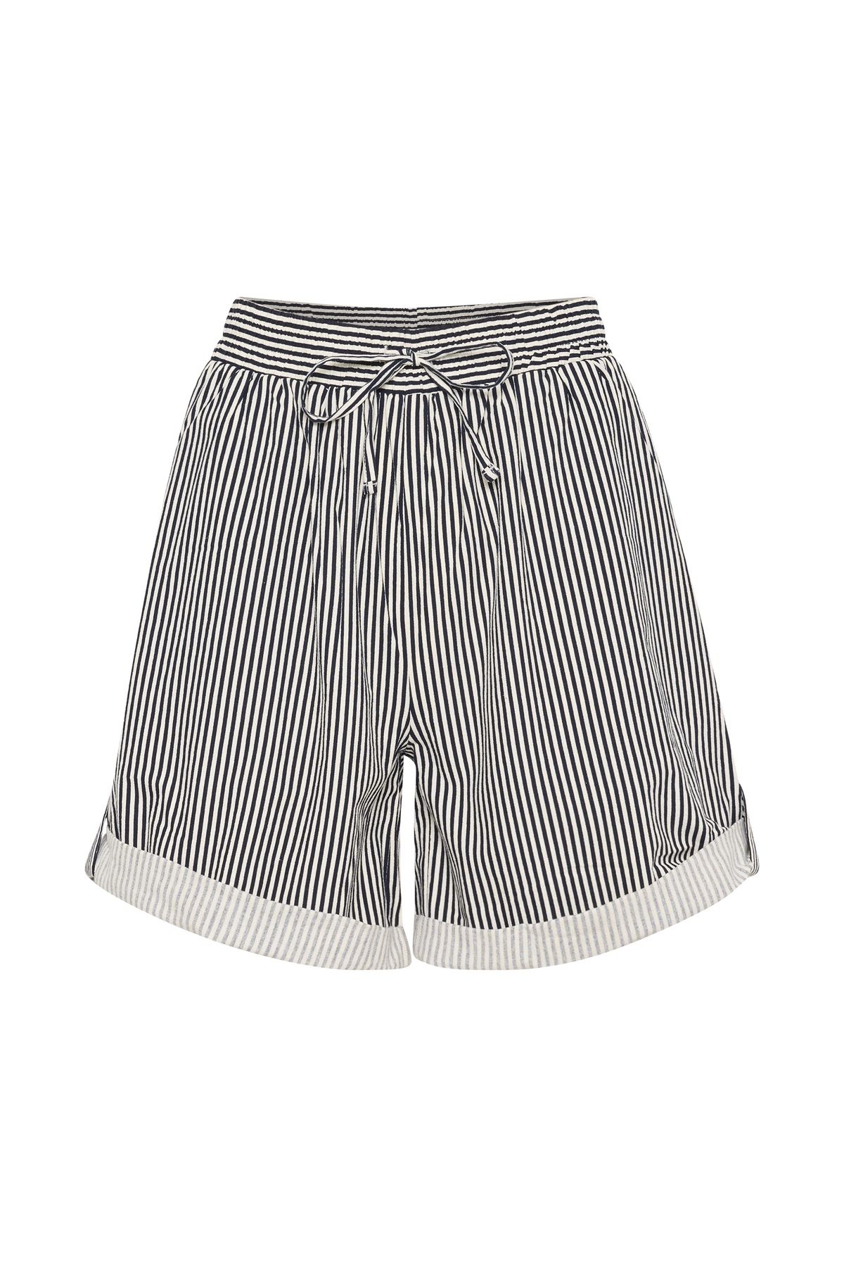 Saint Tropez ZalindaSZ High Waisted Stripe Shorts