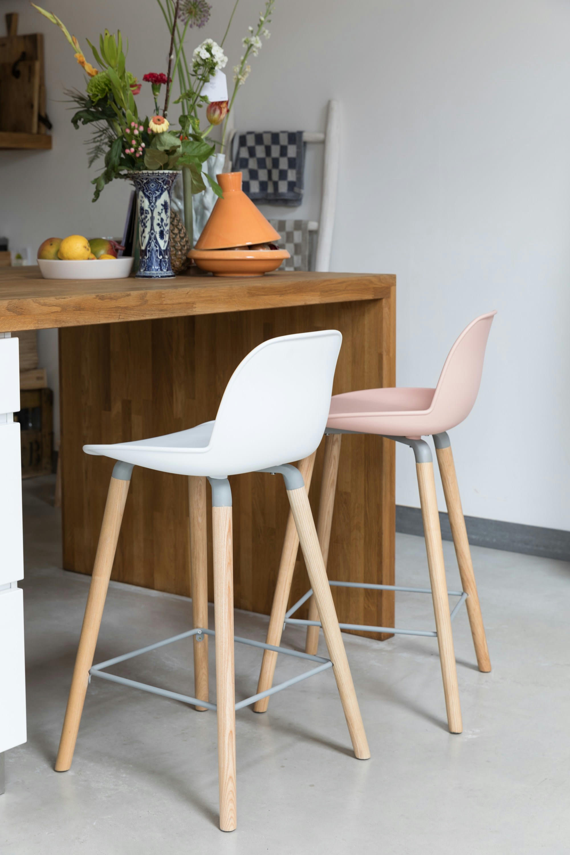 ALBERT KUIP - Tabouret de comptoir en polypropylène blanc