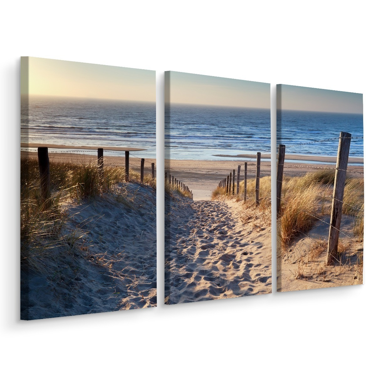 Obraz 3 Częściowy PLAŻA Morze Północne Efekt 3D 60x40cm