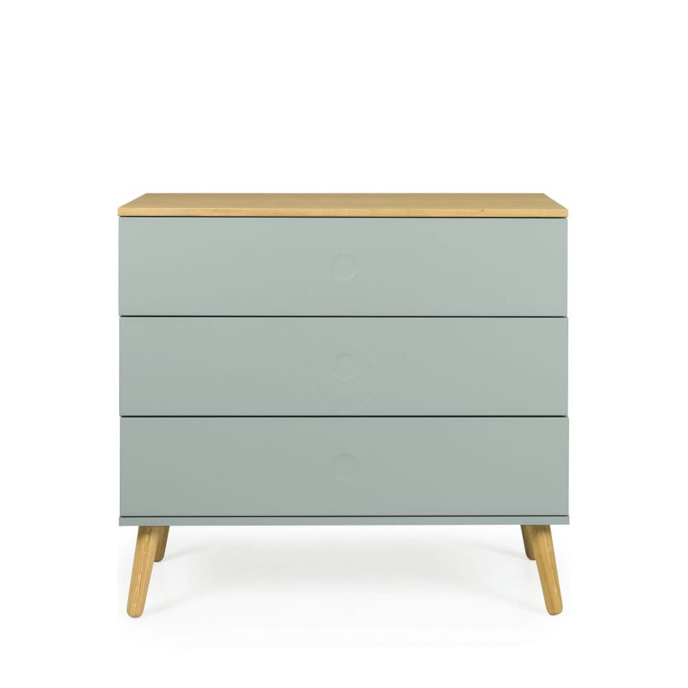 DOT - Commode en bois 3 tiroirs L90cm vert d'eau