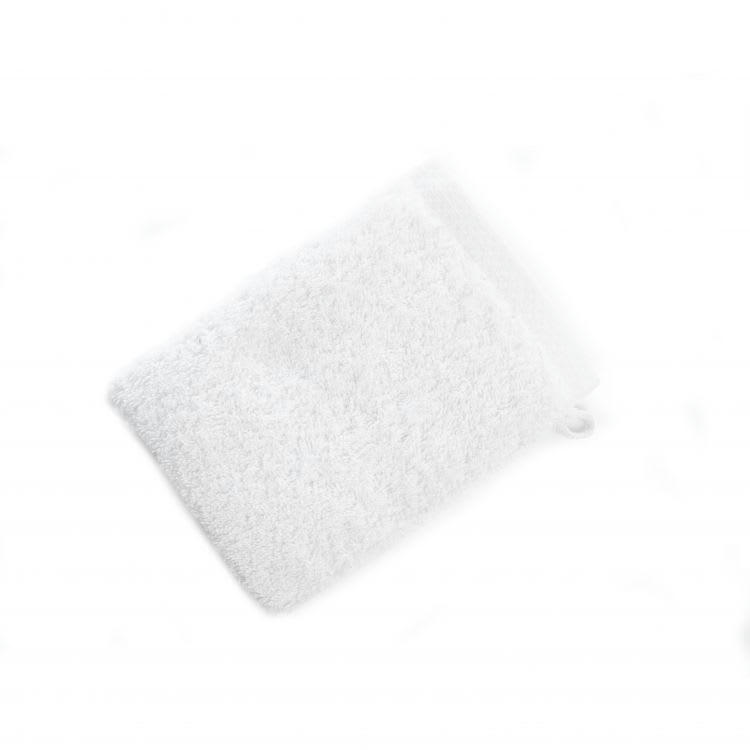PURE SQUARE - Gant de toilette en Coton Blanc 16x21 cm