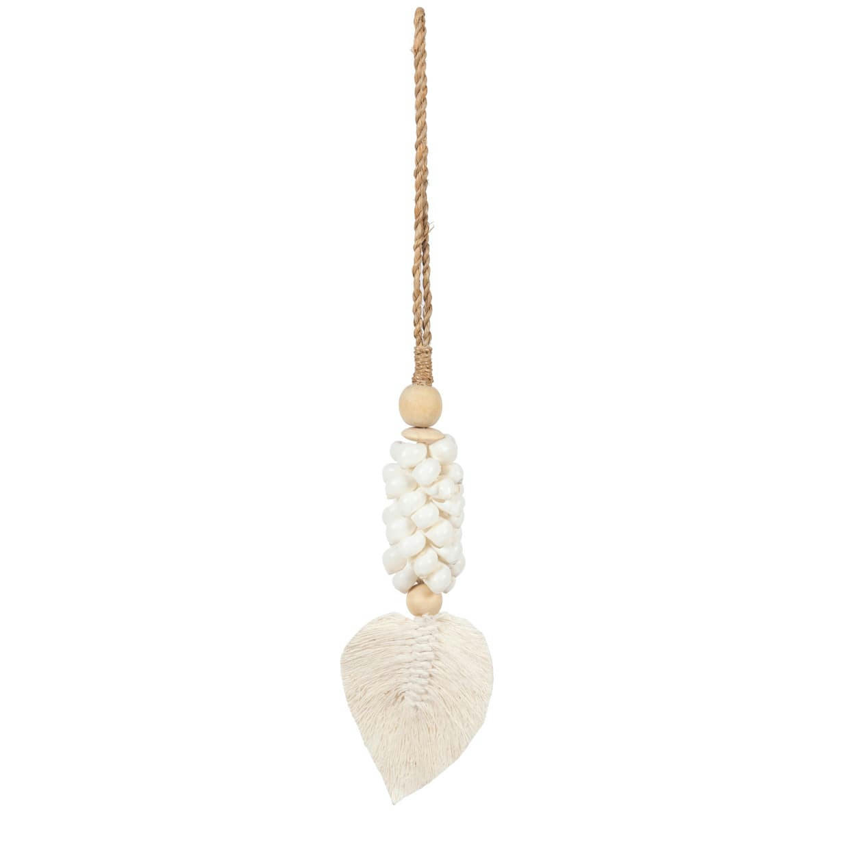 SHELL LEAF - Décoration suspendue en coquillage blanc