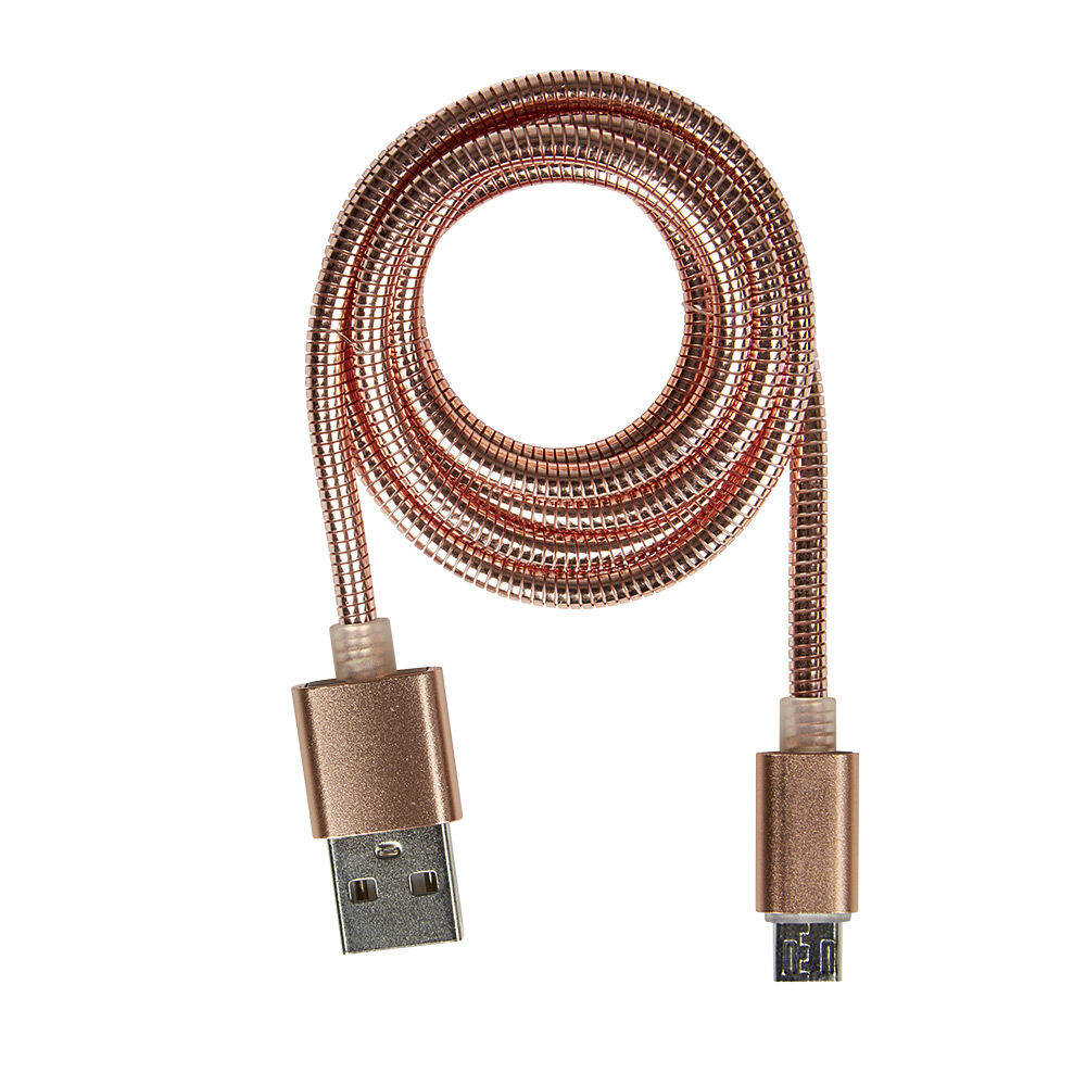 Câble USB vers micro USB métal Rose charge rapide