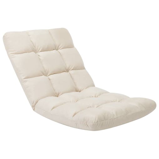 NNEVL Folding Floor Chair Cream Microfibre