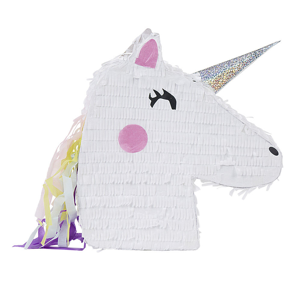 Pi&ntilde;ata licorne en carton à remplir 40x9xH41.5cm