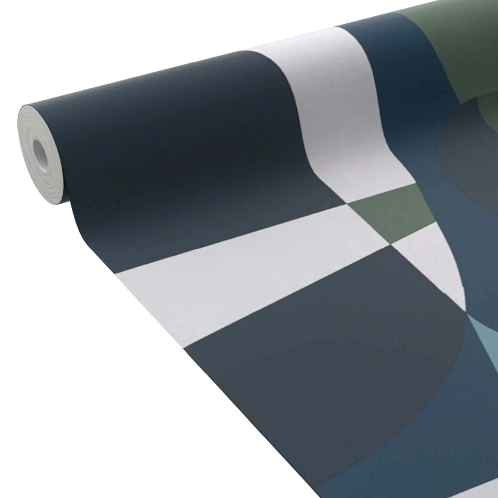 Papier peint intissé FIRISCO bleu nuit, bleu azur et kaki