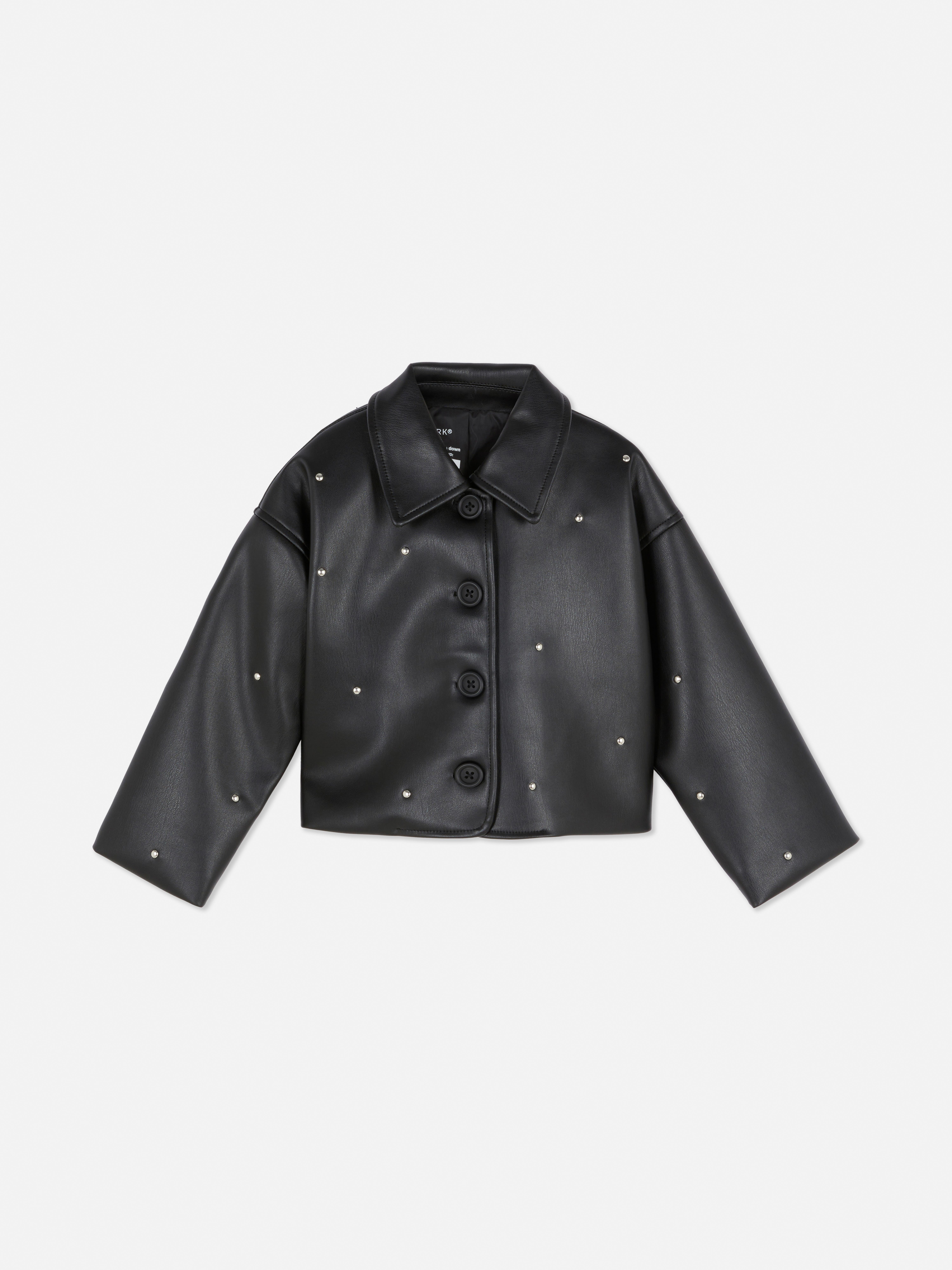 1.5-8yrs | Faux Leather Shacket