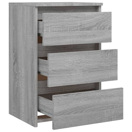 NNEVL Bed Cabinets 2 pcsGrey Sonoma 40x35x62.5 cm Engineered Wood