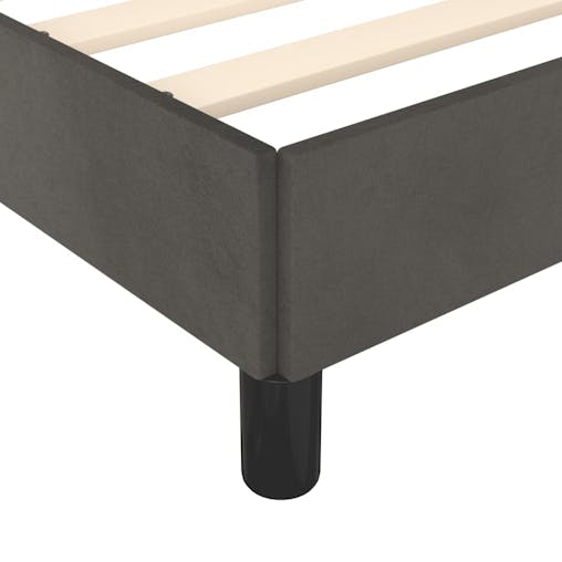 NNEVL Bed Frame Dark Grey 153x203 cm Queen Velvet