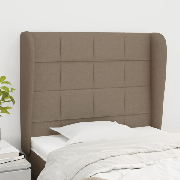 Wezgłowie Taupe 93 x 23 x 118/128 cm Tkanina vidaXL