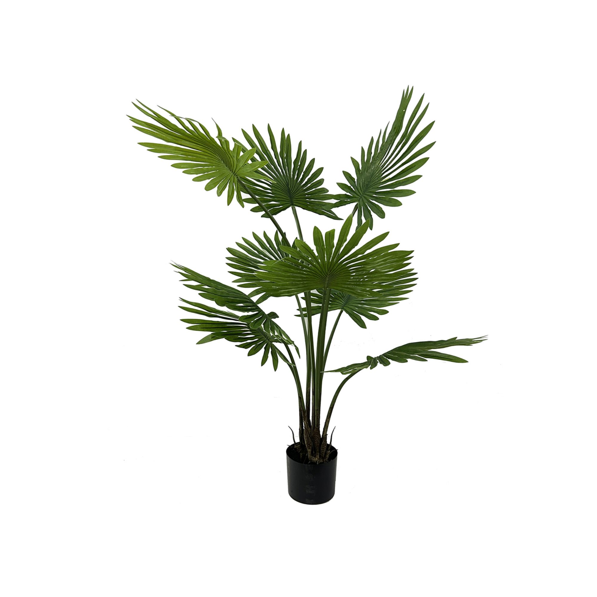 Present Time kunstplant Fan Palm Tree - groen - 83x83x108cm