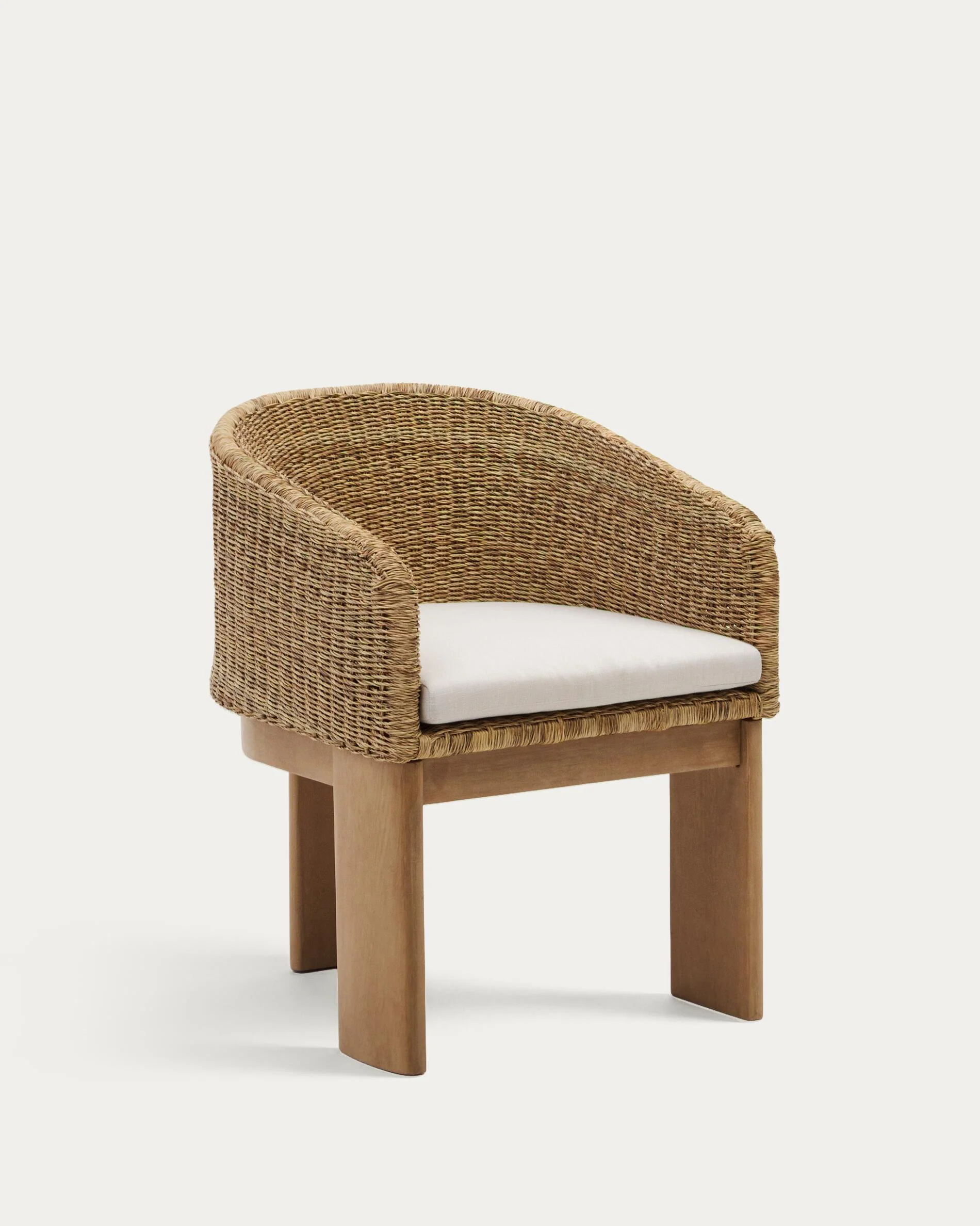 Xoriguer chair in synthetic rattan and solid eucalyptus wood FSC 100%