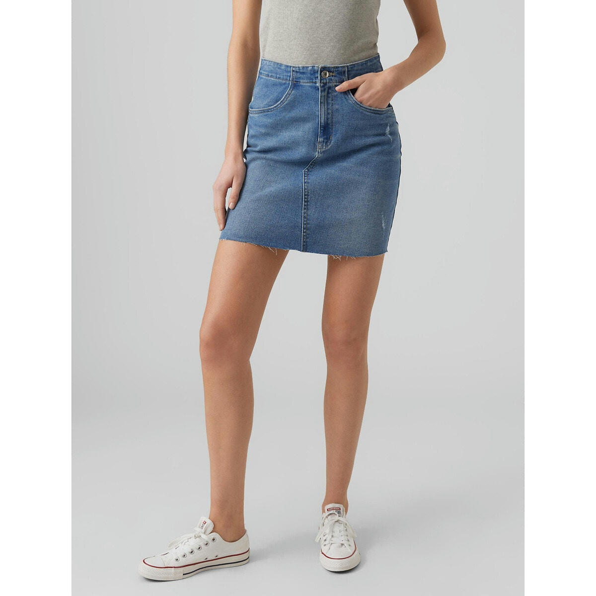 Jupe en jean, taille haute