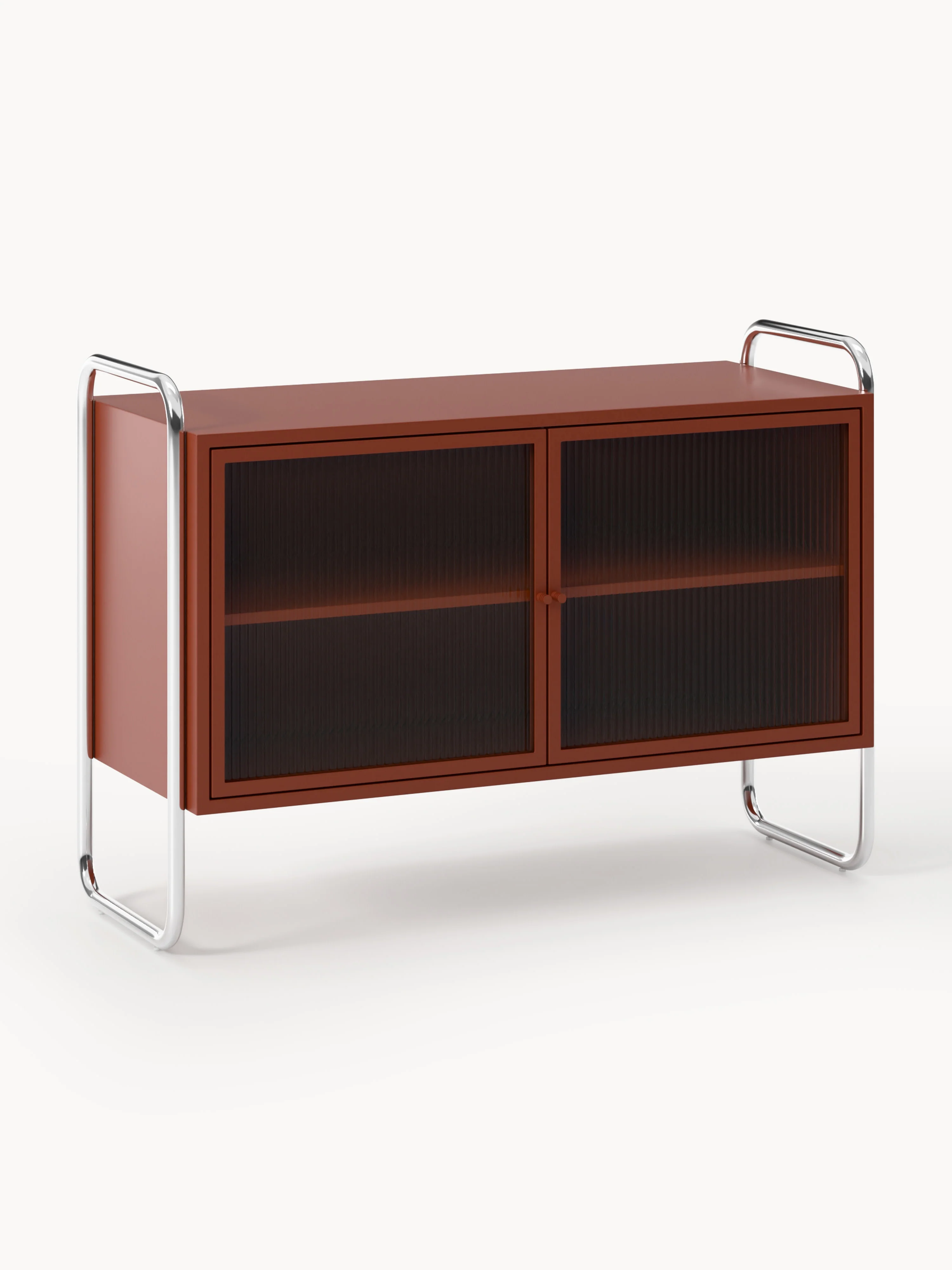 Metall-Sideboard Robyn mit Glas-Front