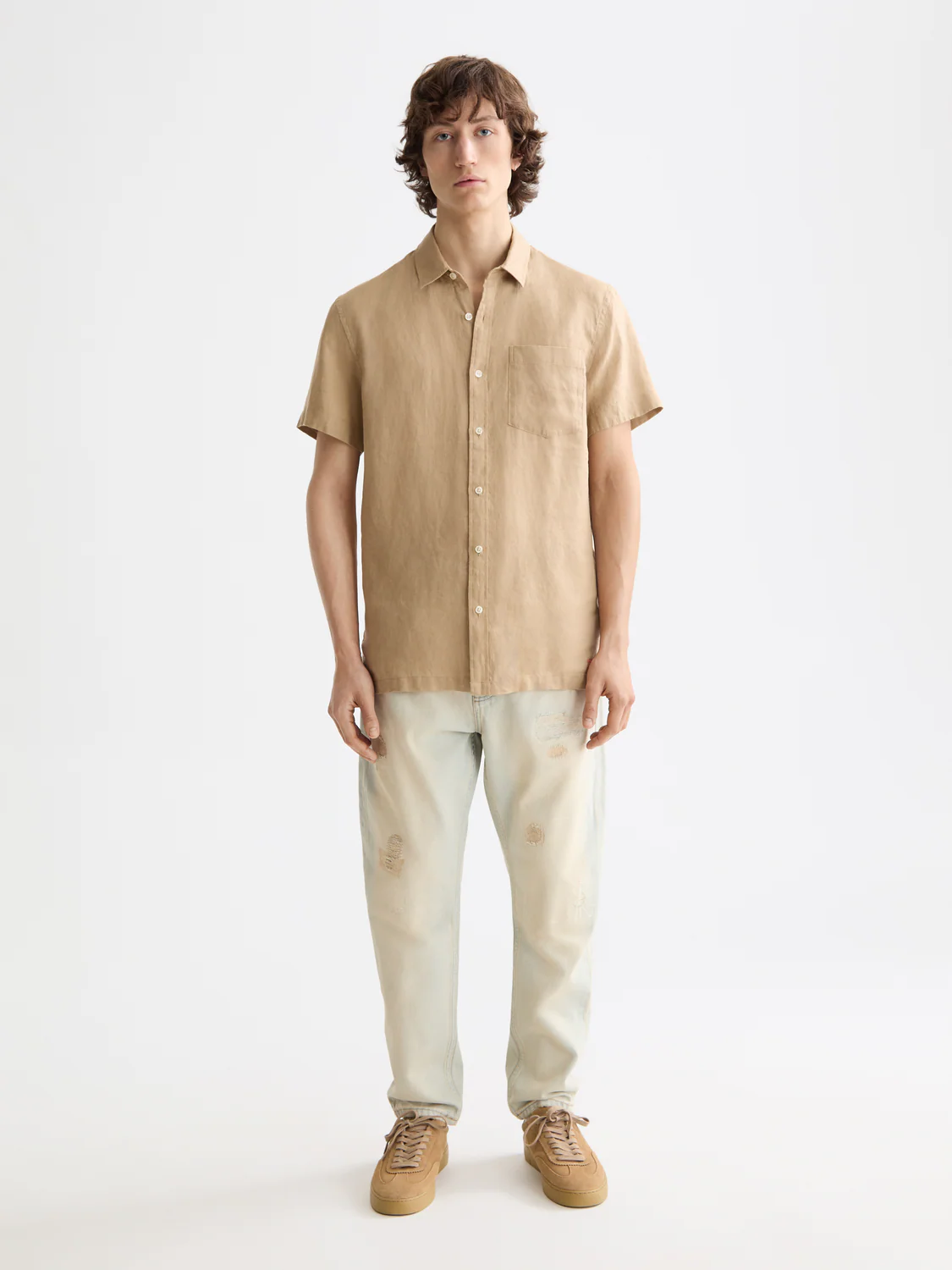 Core Seasonal Regular-Fit Short-Sleeved Linen Shirt