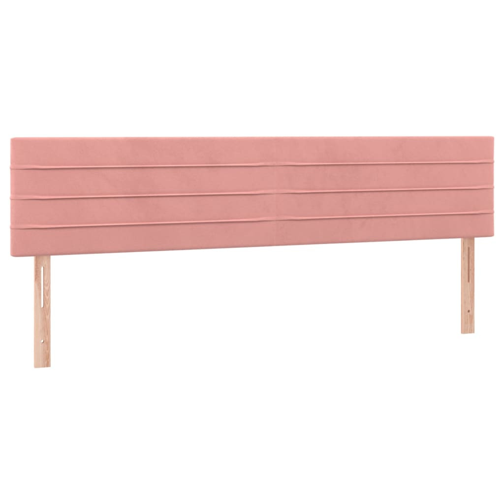 Wezgłowie Różowe 180 x 5 x 78/88 cm Aksamit vidaXL