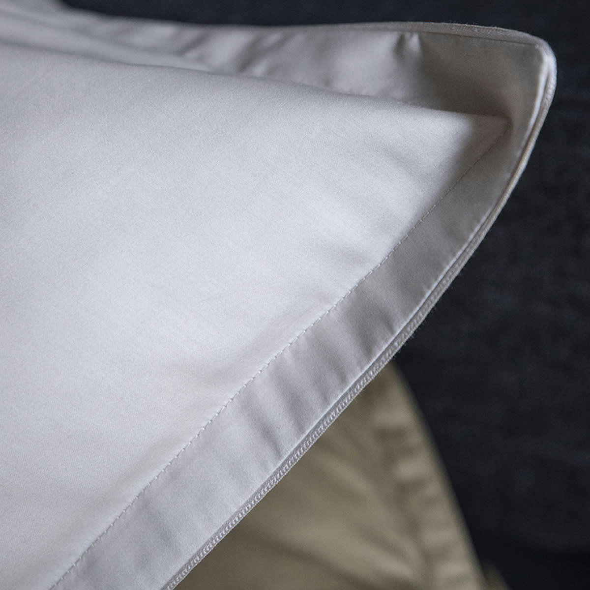 TEOPHILE - Taie d'oreiller en satin de coton lune 65x65