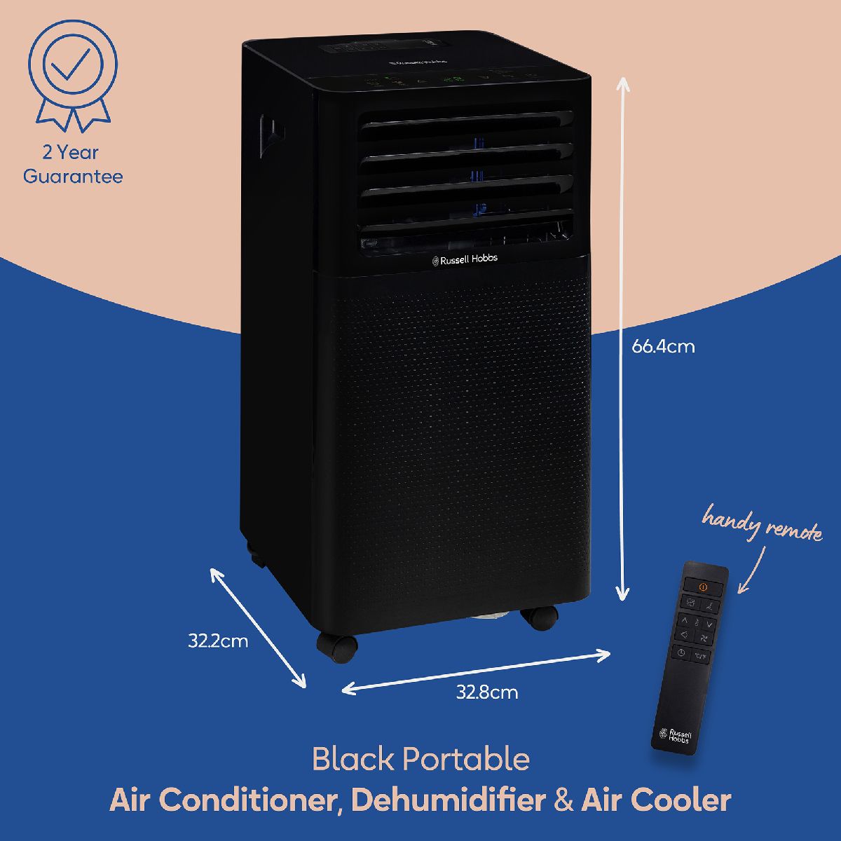 Russell Hobbs Portable Air Conditioner Dehumidifier & Air Cooler