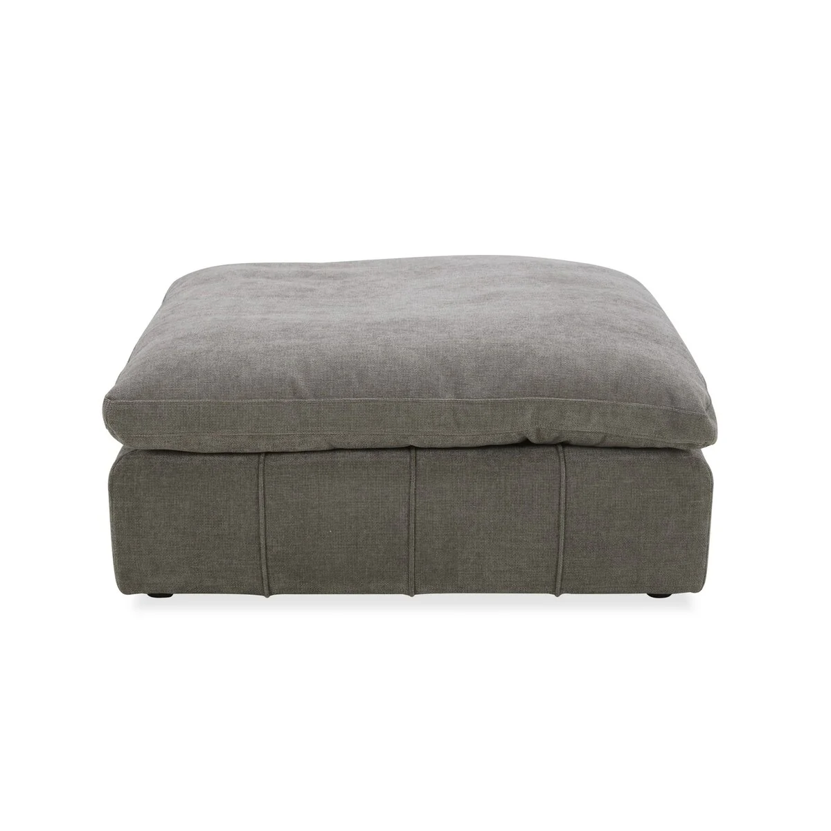 Divani Casa Vicki Modern Grey Fabric Ottoman