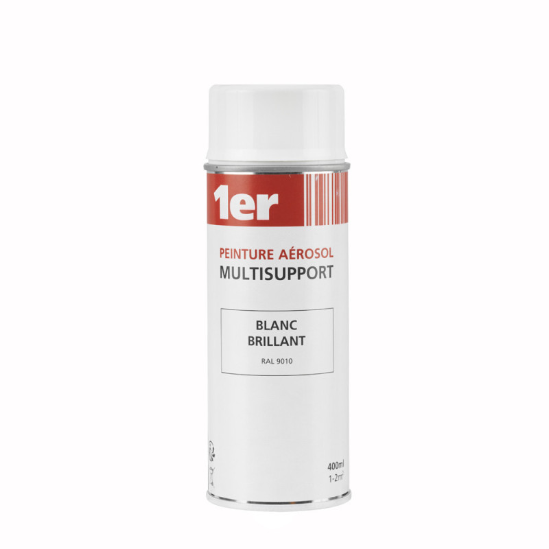 Peinture aérosol Multisupport blanc brillant 0,4 L 1ER