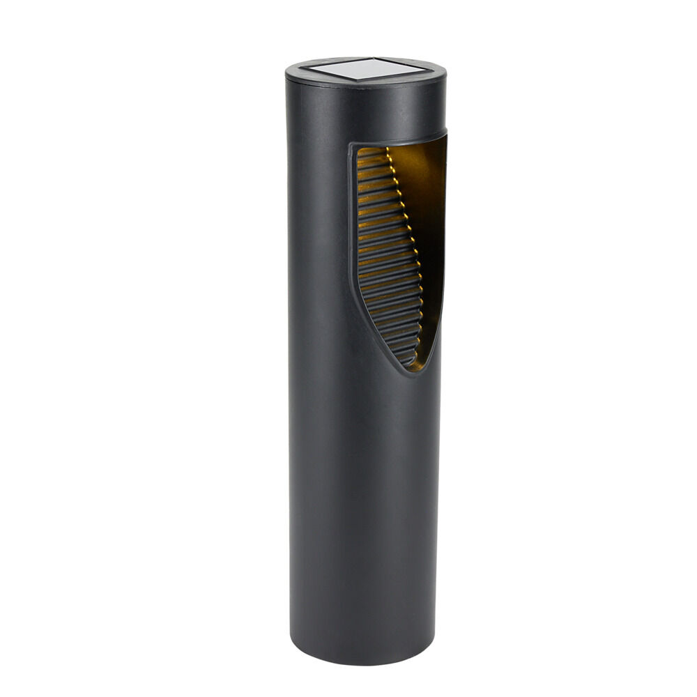 Borne solaire à planter noire à lumière dégradée Ø8xH45cm