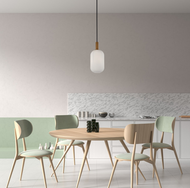 Lampa wisząca złota DELLA 1xE27x40W wym: 121x20x20 cm Italux