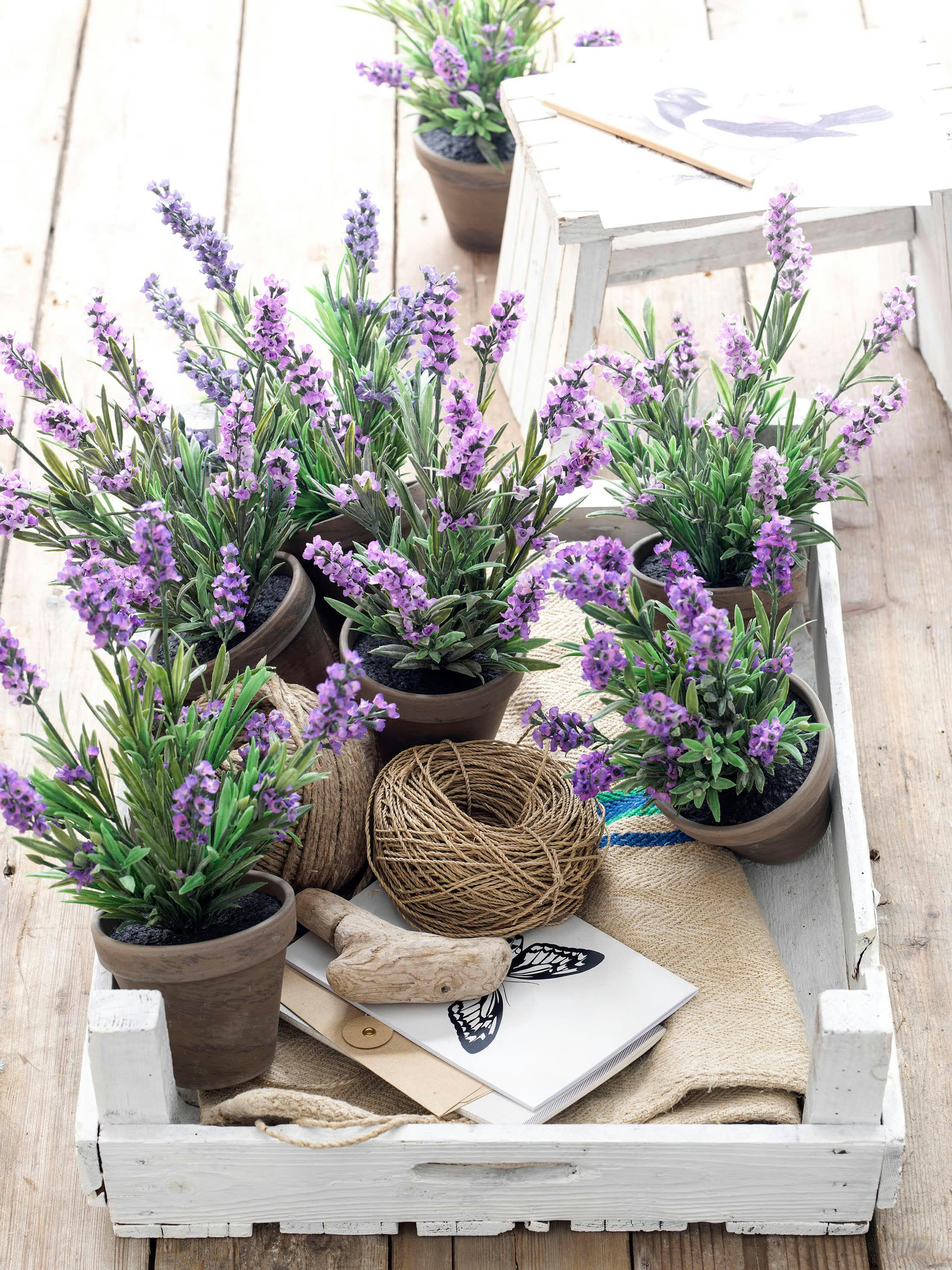 - Lavande artificielle violet en pot H33