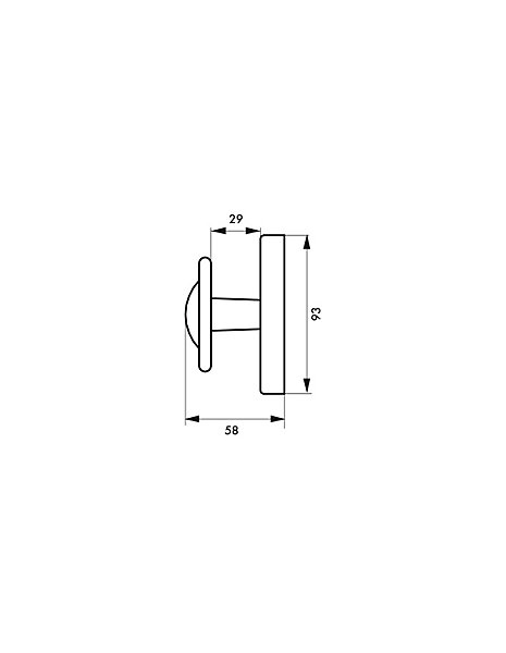 Bouton rustique pour fenêtre, carré 7mm, noir - THIRARD