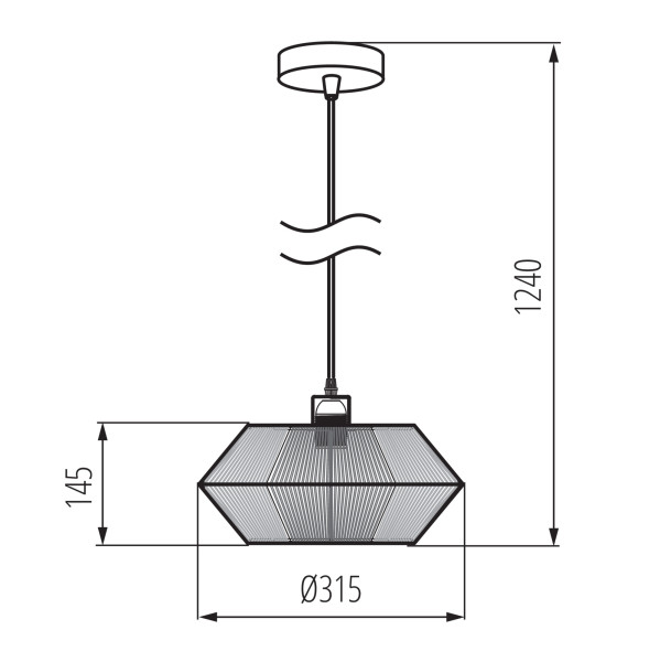 Lampa wisząca LL WERNIC LAMP05 E27 66651 LightLogic boho eko lekka ciepły