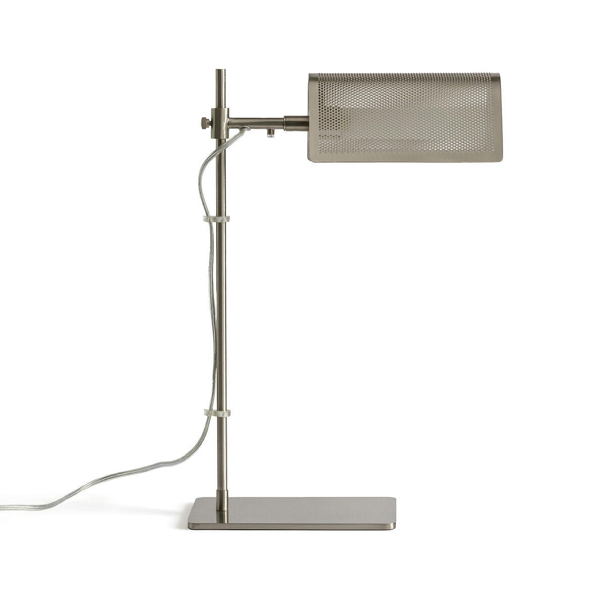 Lampe métal perforé nickel satiné, Darja
