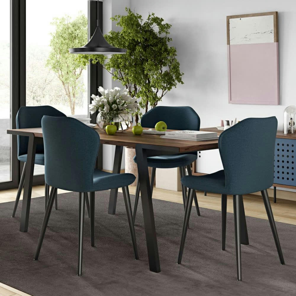 DRIFT - Table  placage noyer et noir