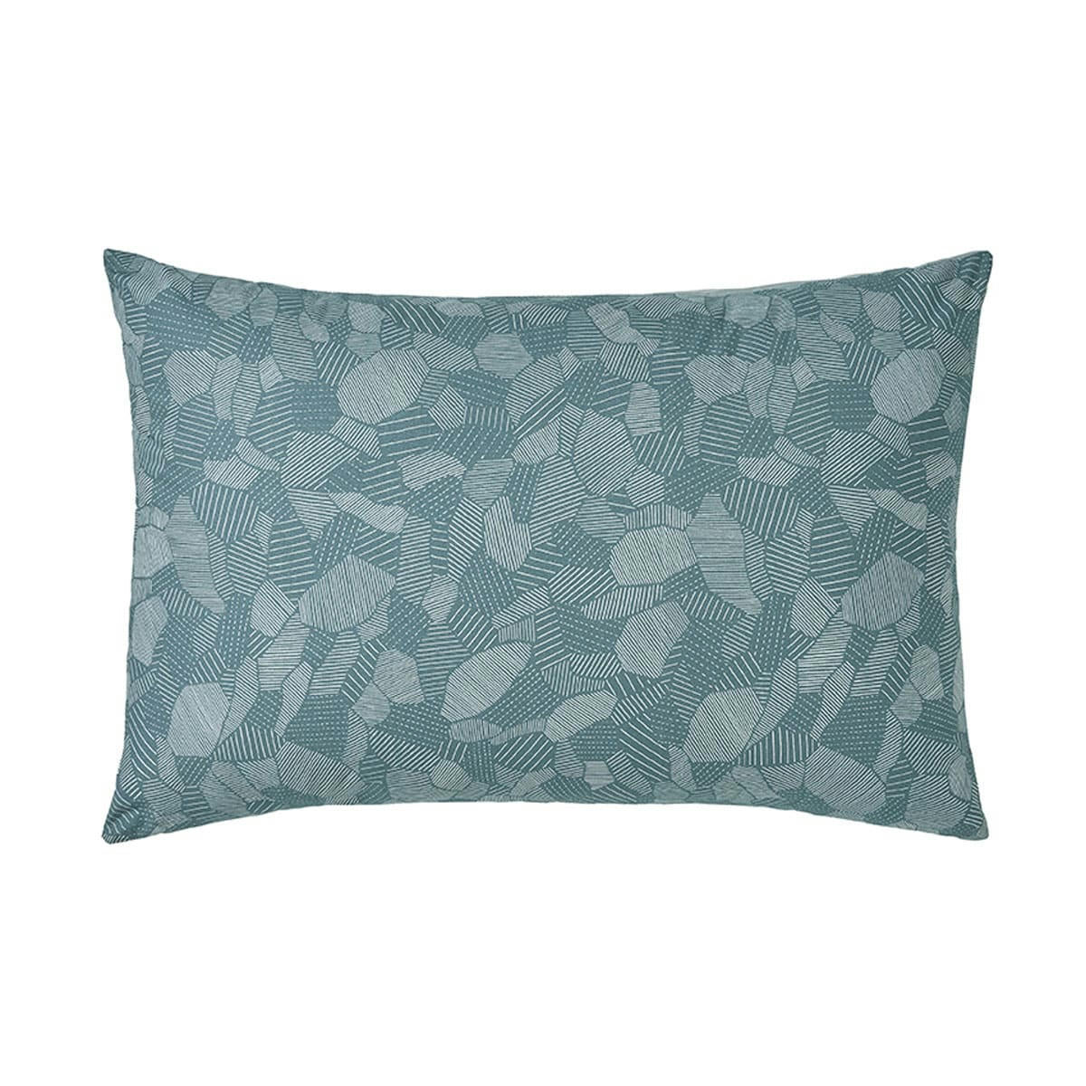 PARCELLES EMERAUDE - Taie d'oreiller imprimé en coton emeraude 50x75