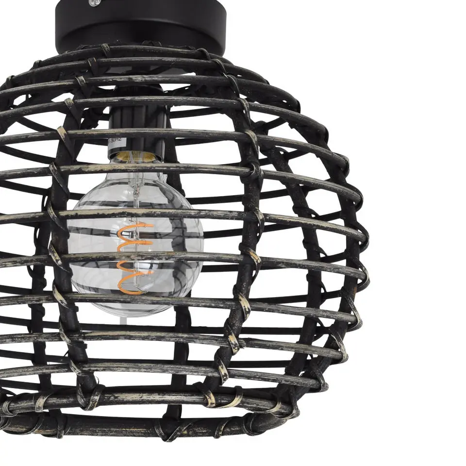 Urban Interiors - Plafondlamp - Bamboe Zwart - &Oslash;30