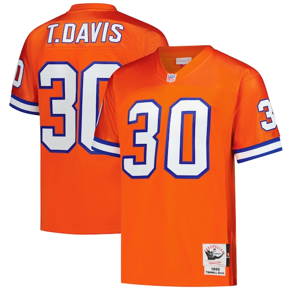 Terrell Davis Denver Broncos  1995 Authentic Throwback Retired Player Jersey - Orange