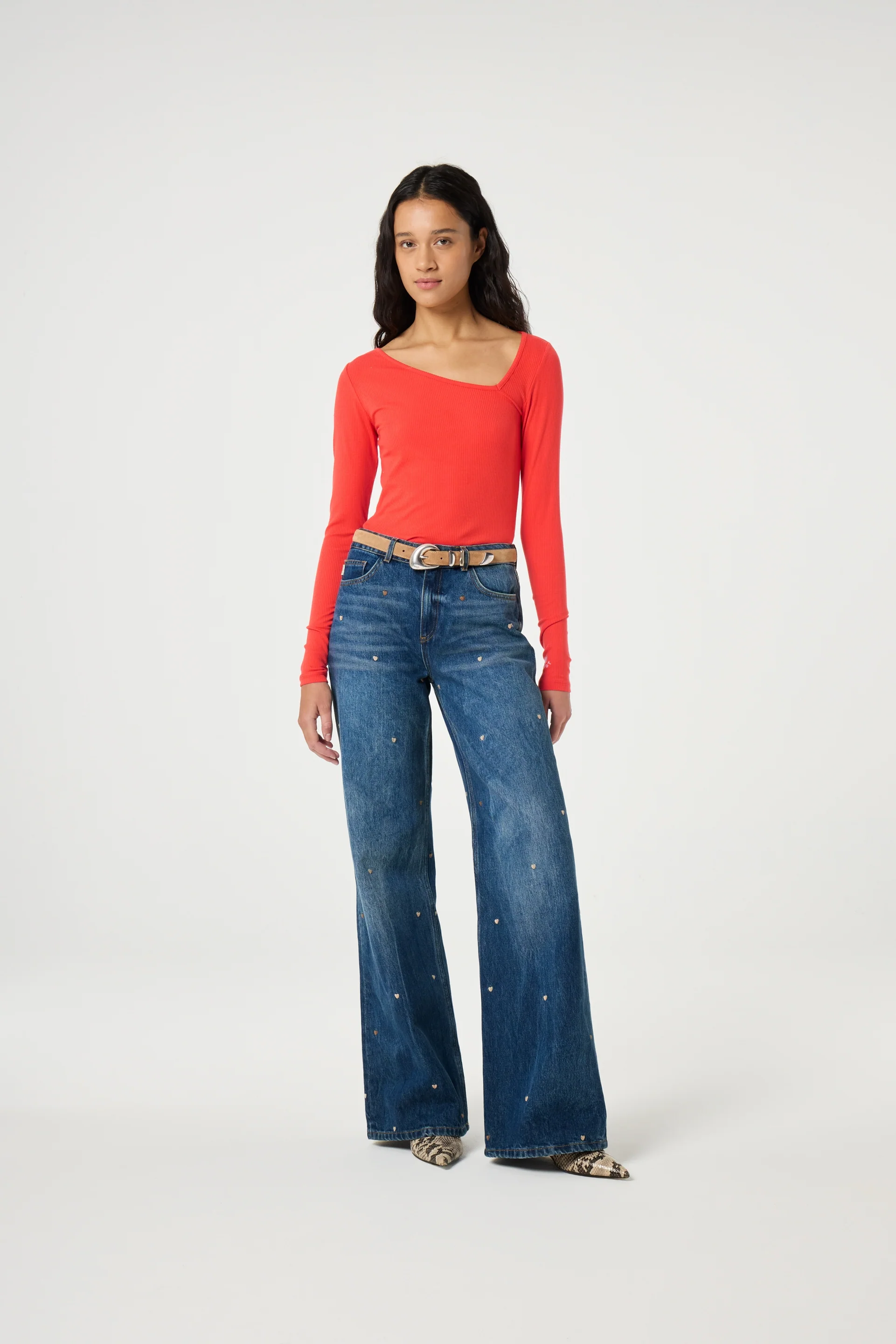 Thea Wide Leg Jeans | Mid Blue