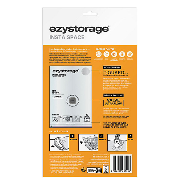 Housse de rangement sous vide taille M Ezy Storage Instaspace vendue par 5 pièces