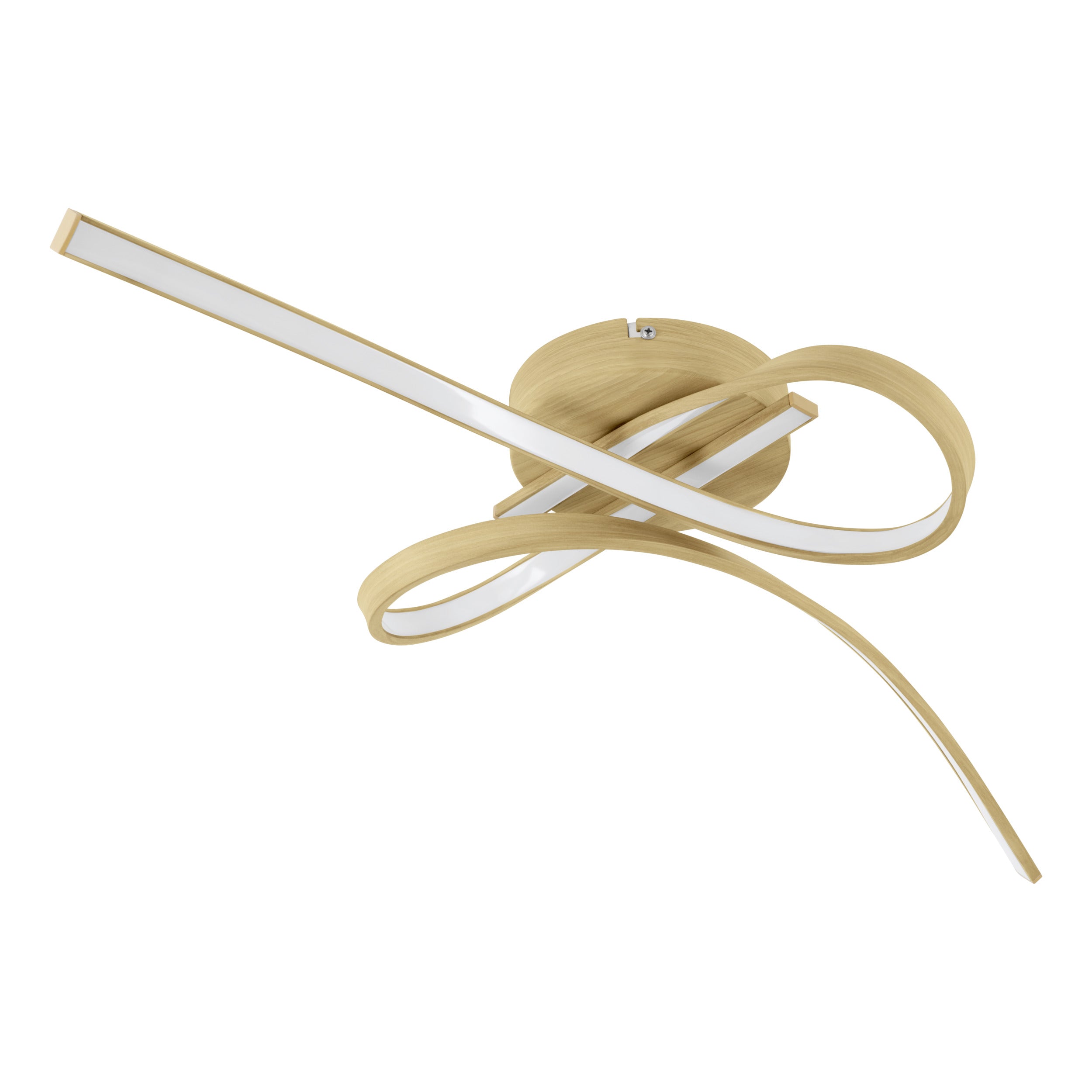 EGLO plafondlamp Selvina 2 - led - 68 cm - lichtbruin/wit