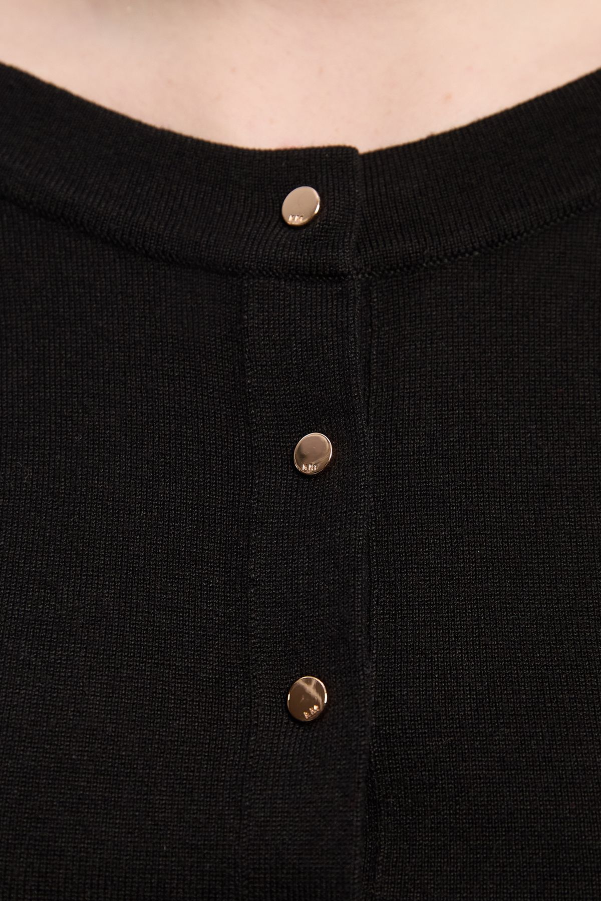 KarenMillen Viscose Blend Knitted Short Sleeve Cardigan