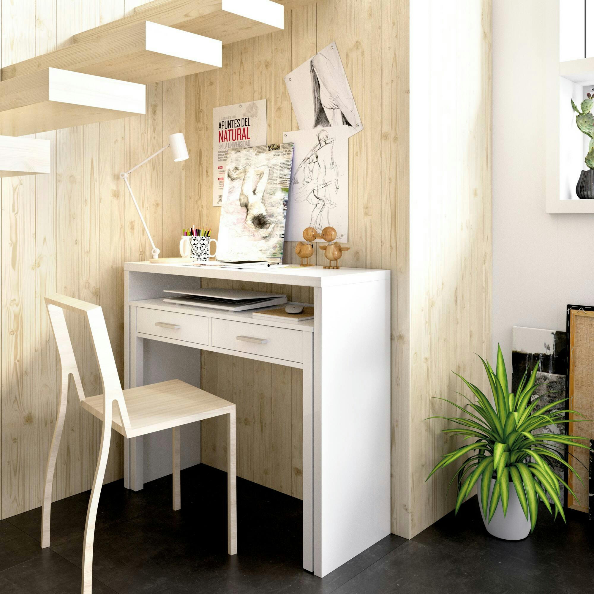 DGHELLE - Bureau effet bois blanc