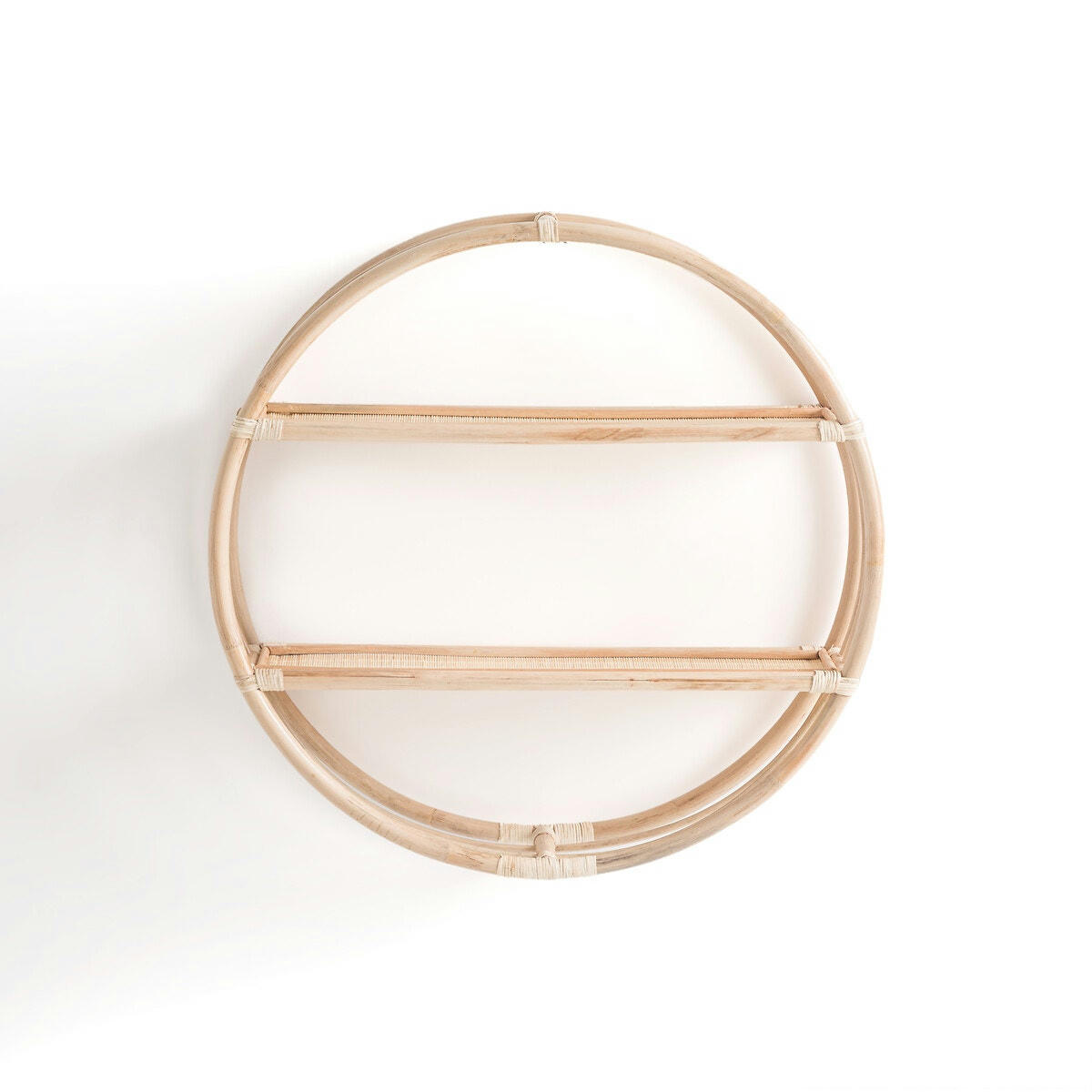 Etagère murale ronde en rotin Ø60 cm, Malu