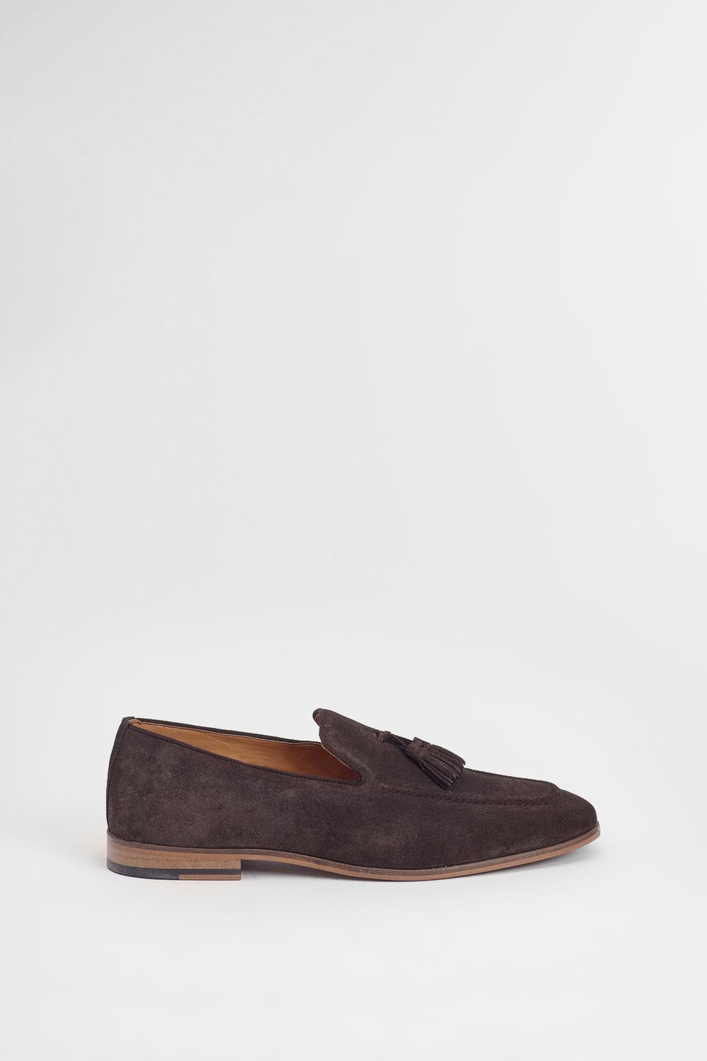 Burton Chocolate Suede Tassel Penny Loafer