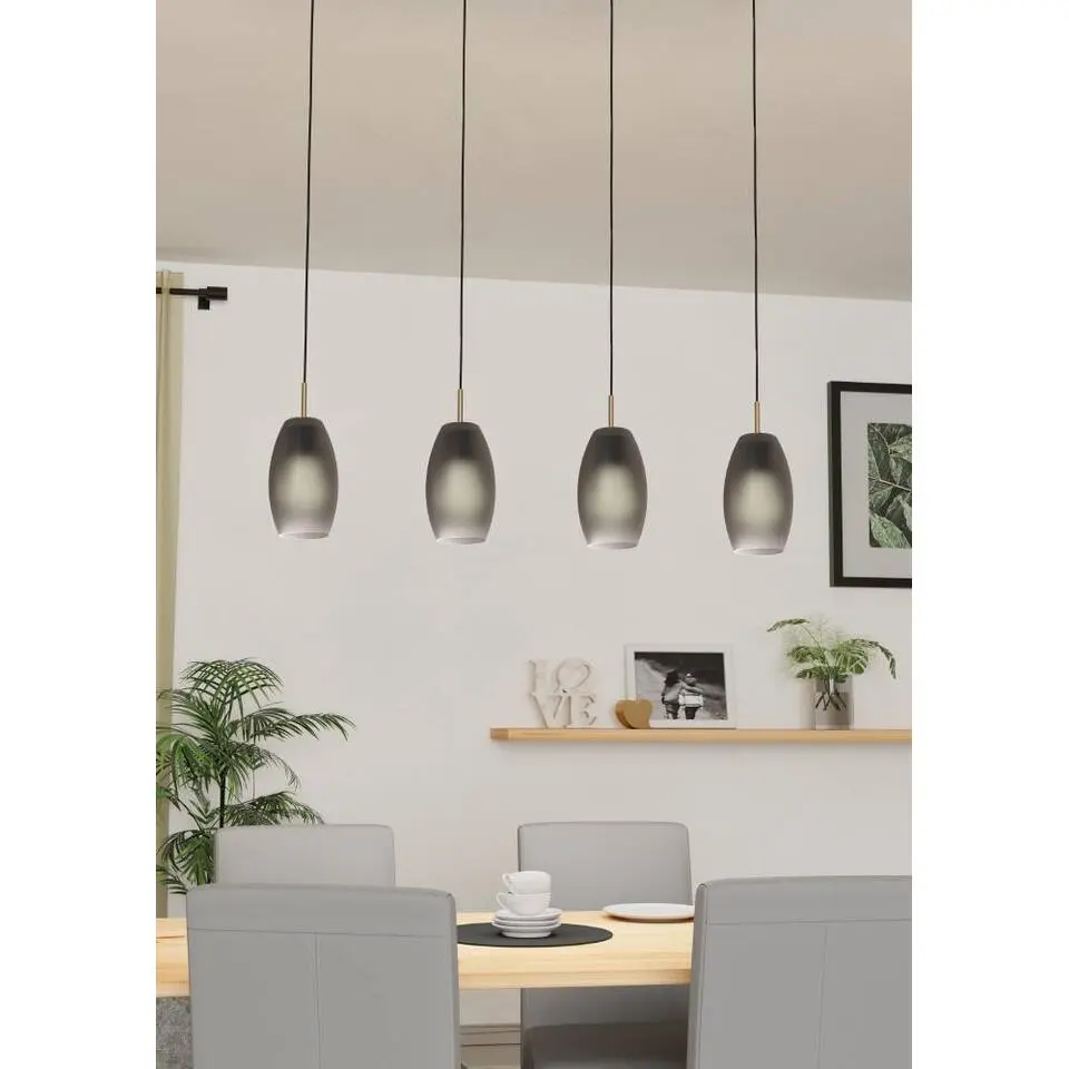 EGLO Batista Hanglamp - E27 - 94.5 cm - Zwart