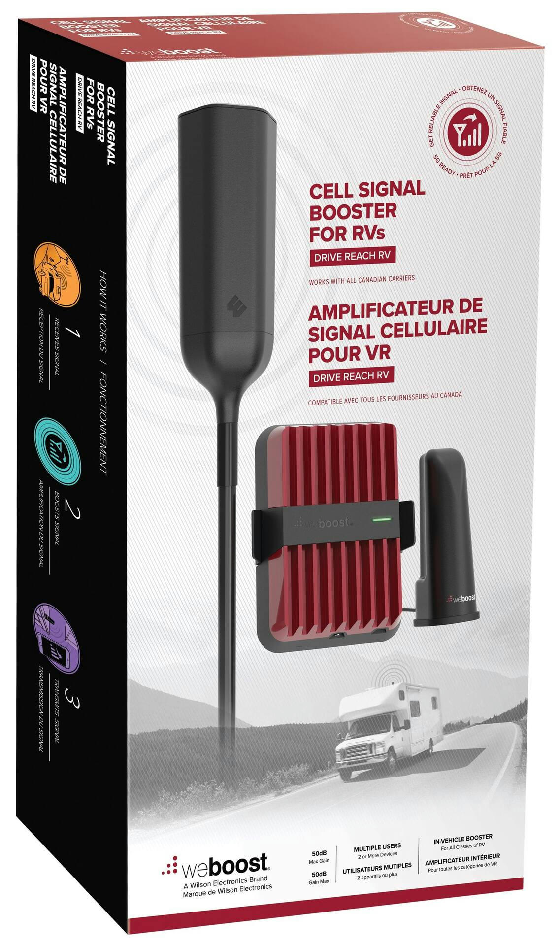 weBoost Drive Reach RV Cell Phone Signal Booster Kit