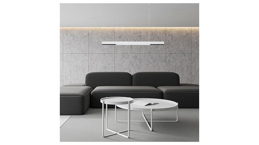 Lampa wisząca Cali LED 120 cm metalowa biała