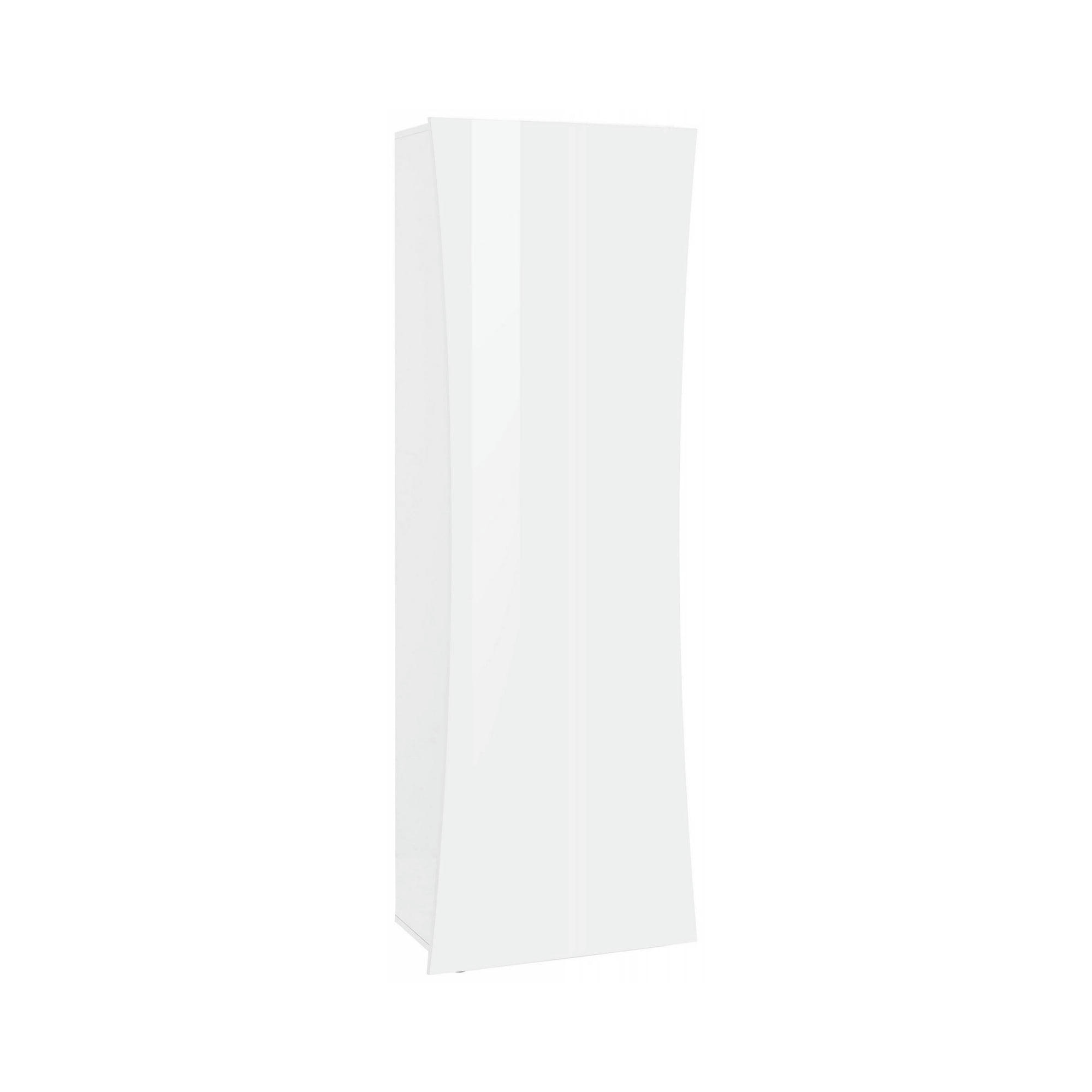 FILIPPO - Armoire polyvalente effet bois blanc brillant 63x40h187 cm