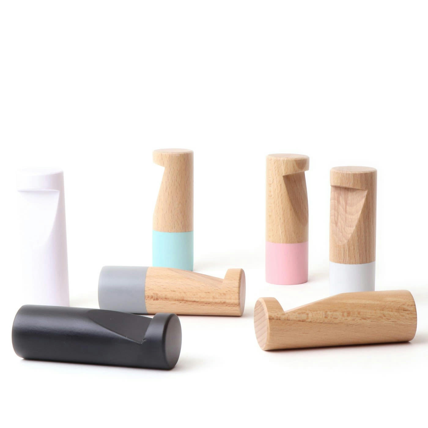 - Patère Wook Cylindrique Bicolore Small Diam 30 X 90 mm