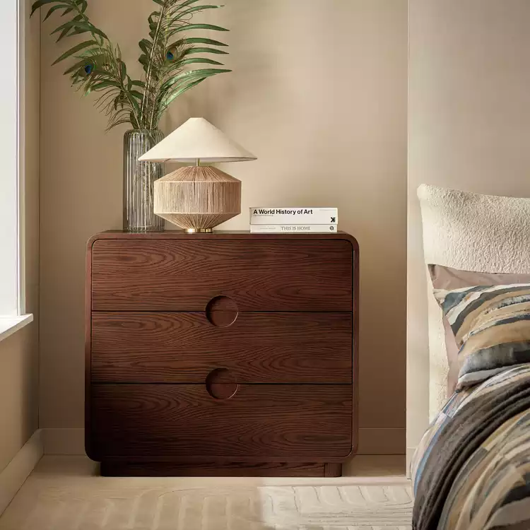 Habitat Adeje 3 Drawer Chest - Walnut