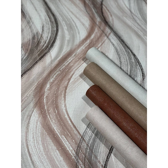Vliestapete »Shades«, Wellen, Grafisch, rosa/greige