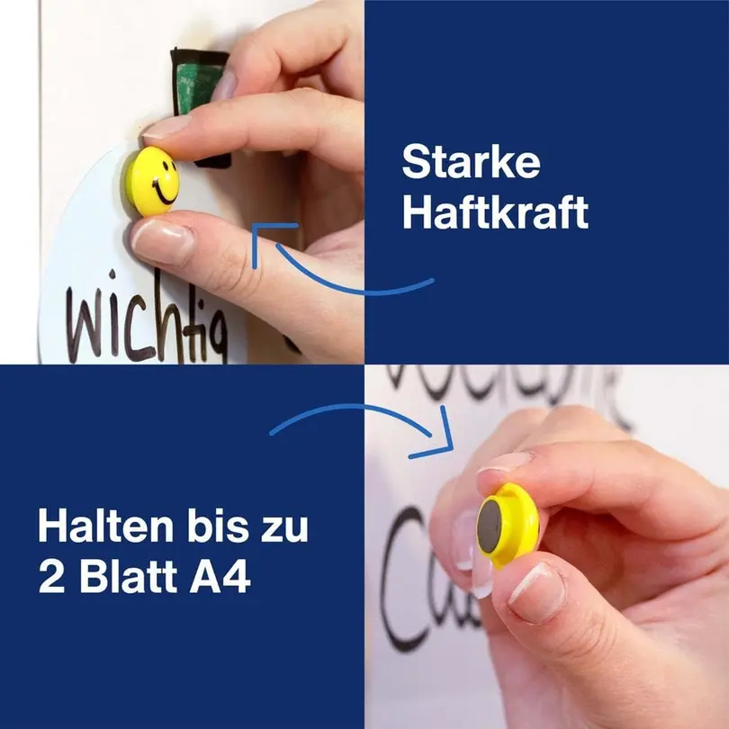 Magnet 6er-Set Smiley